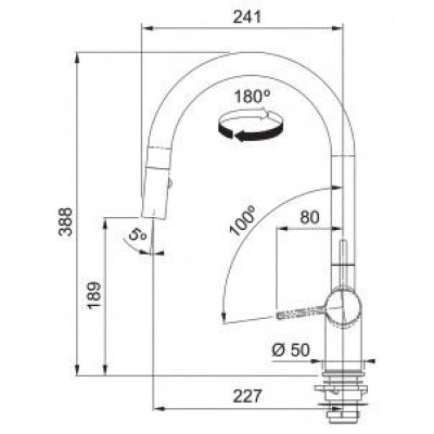 Змішувач для кухонного миття Franke Active J 115.0653.402