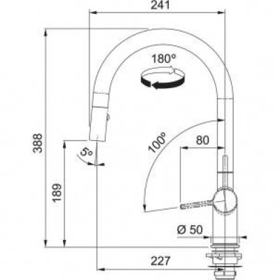 Змішувач для кухонного миття Franke Active J 115.0653.404