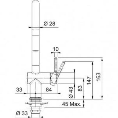 Змішувач для кухонного миття Franke Active J 115.0653.404