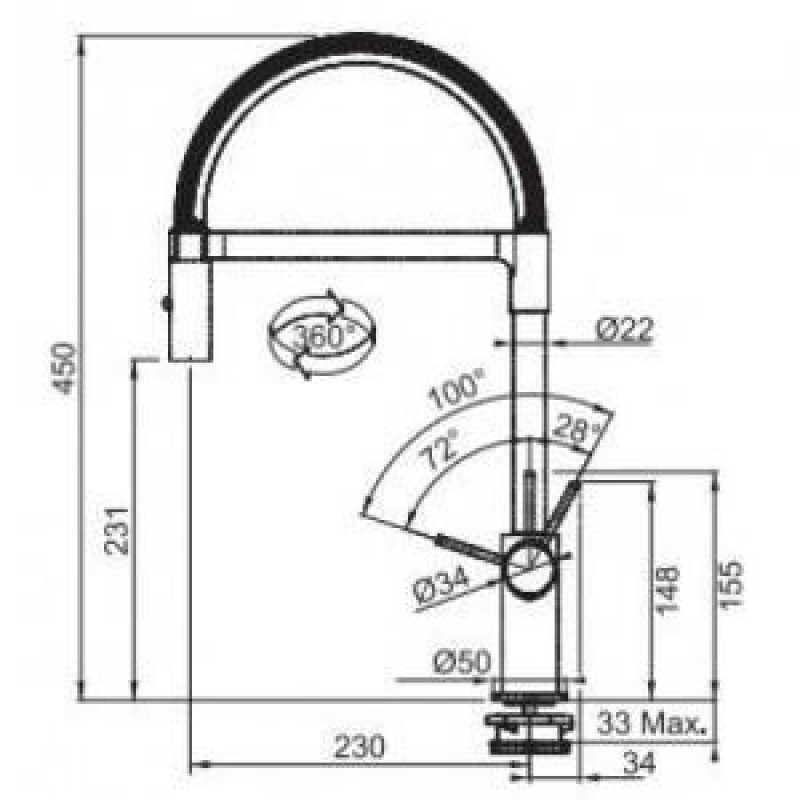 Змішувач для кухонного миття Franke Ambient Semi Pro 115.0265.997