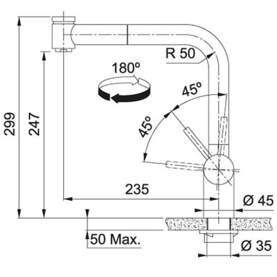 Змішувач для кухонного миття Franke Atlas Neo Pull Out Spray 115.0521.441