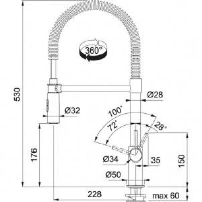 Змішувач для кухонного миття Franke Flexus 115.0486.992