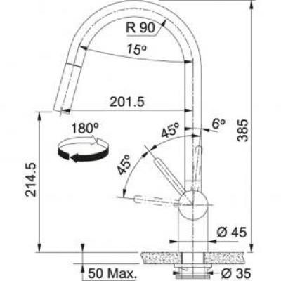 Змішувач для кухонного миття Franke Leda Neo Pull Down 115.0590.047