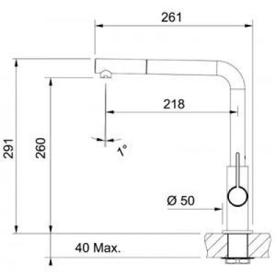 Змішувач для кухонного миття Franke Neptune Evo 115.0373.945