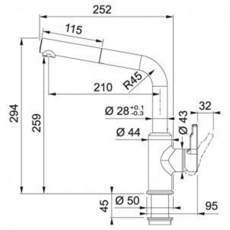 Змішувач для кухонного миття Franke Urban 115.0595.083