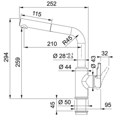 Змішувач для кухонного миття Franke Urban 115.0595.091