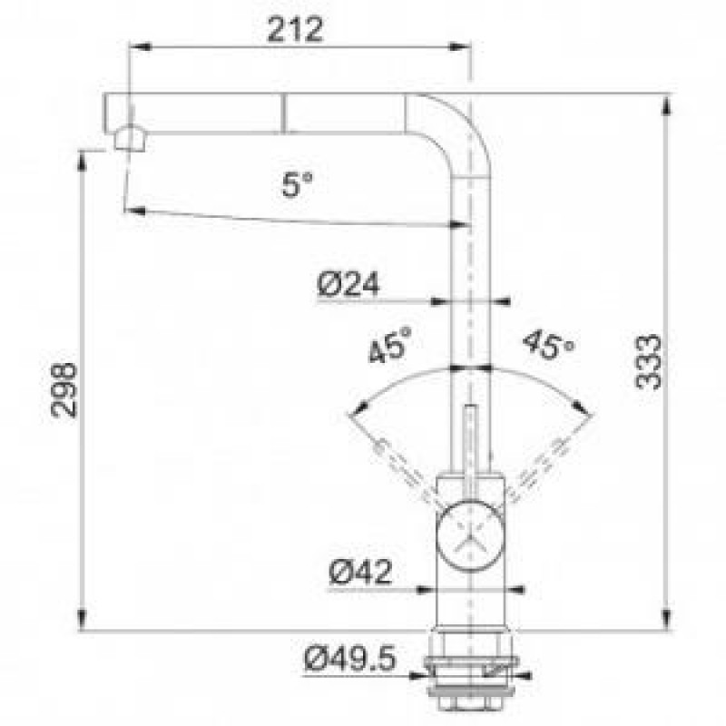 Змішувач для раковини Franke Sirius 115.0668.280