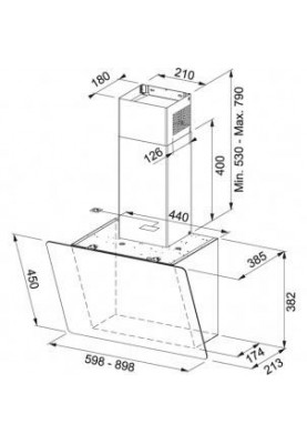 Похила витяжка Franke Smart Vertical 2.0 FPJ 615 V BK/DG (330.0573.294)