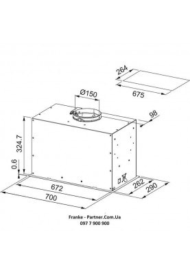 Витяжка, що вбудовується Franke Box Flush EVO FBFE BK MATT A70 (305.0665.365)