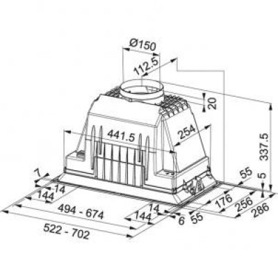 Витяжка, що вбудовується Franke INCA PLUS FBI 525 PLUS (305.0599.543)