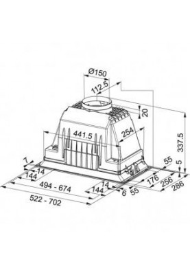 Витяжка, що вбудовується Franke INCA PLUS FBI 705 PLUS (305.0599.544)