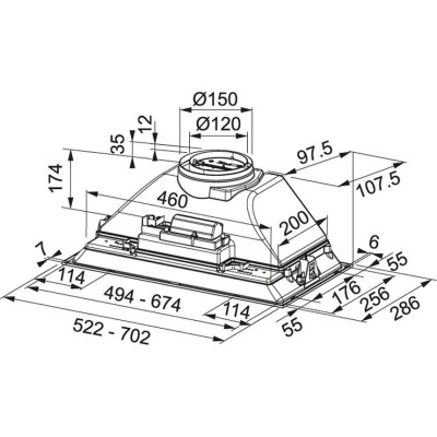 Витяжка, що вбудовується Franke Inca Smart FBI 525 XS (305.0599.507)