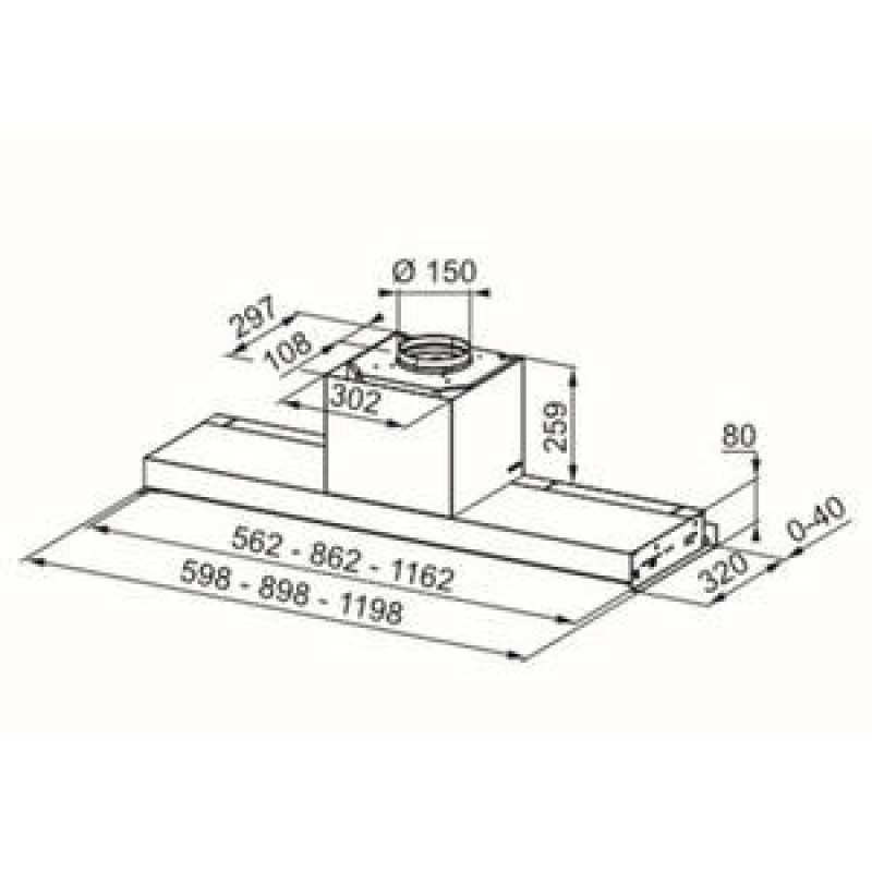 Витяжка, що вбудовується Franke Style Pro FSTPRO 1208 X (305.0522.799)