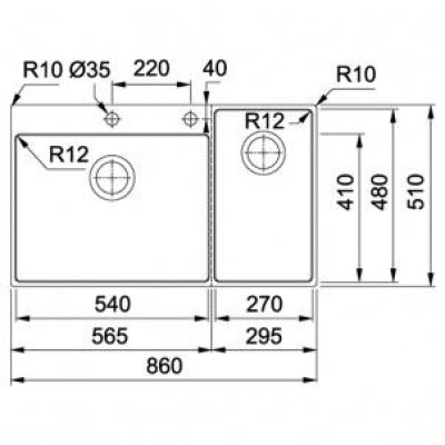 Кухонна мийка Franke BWX 220-54-27 TL 127.0538.259