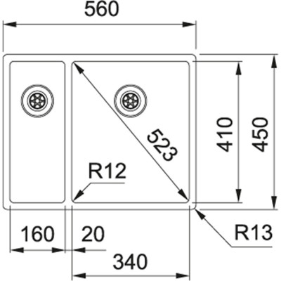 Кухонна мийка Franke BXX 260/160-34-16 127.0369.916