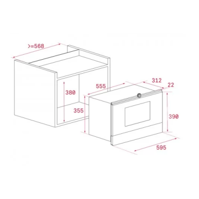 Мікрохвильова піч з грилем Teka ML 8220 BIS White (112030000)