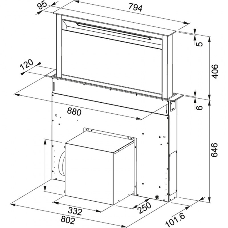 Кухонна витяжка Franke Downdraft FDW 908 IB XS (110.0365.588)