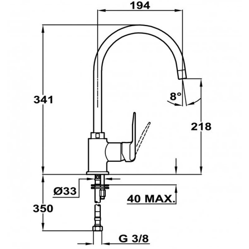 Змішувач для кухонного миття Teka Inca H 53995120CN