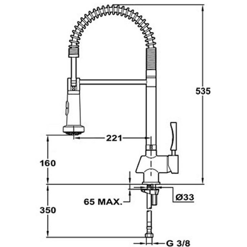 Змішувач для кухонного миття Teka Kobe Pro (MY 1) 1816002