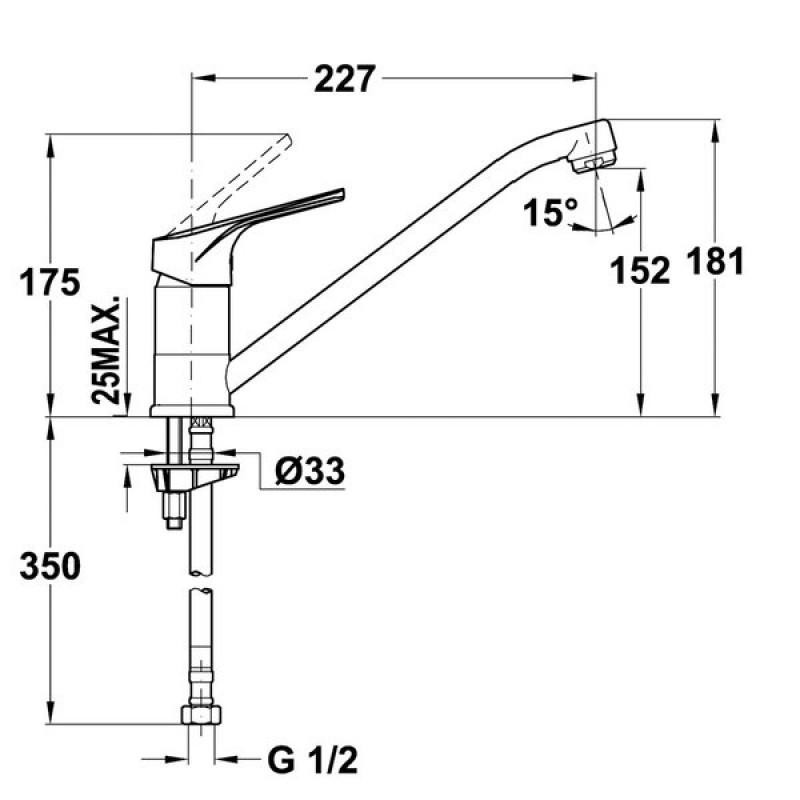 Змішувач для кухонного миття Teka MTP 913 469130200