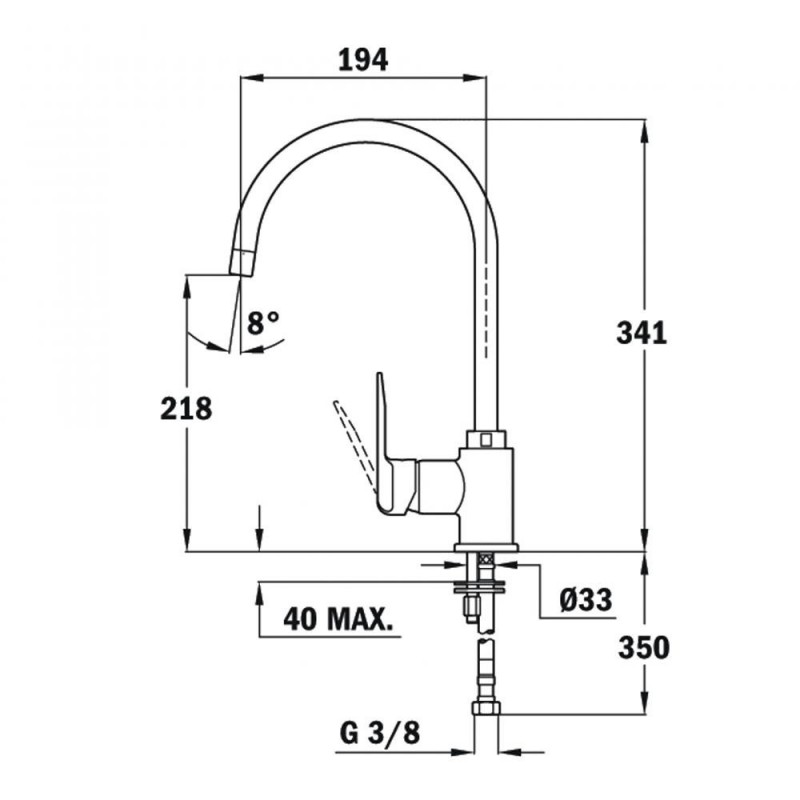 Змішувач для кухонного миття Teka SP 995 TG 55995020CN