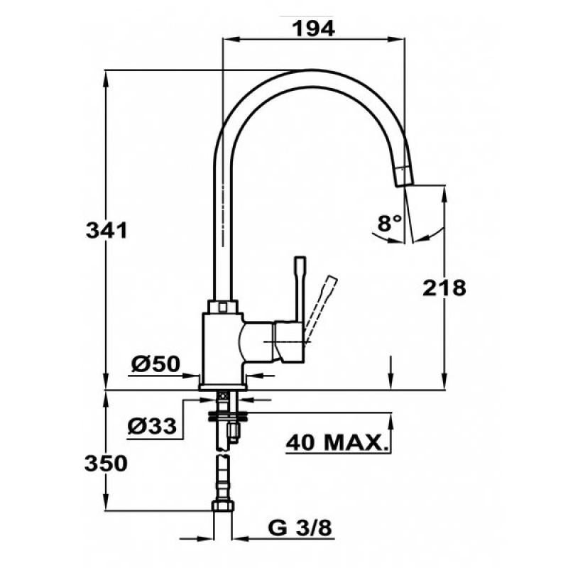 Змішувач для кухонного миття Teka SP 995 TG 55995020S