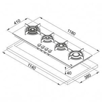 Варильна поверхня газова Franke FHCR 1204 3G TC HE XA C 106.0496.078