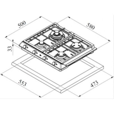 Варильна поверхня газова Teka EX 60.1 4G DR (40212215) Варильна поверхня газова Teka EX 60.1 4G DR (40212215)