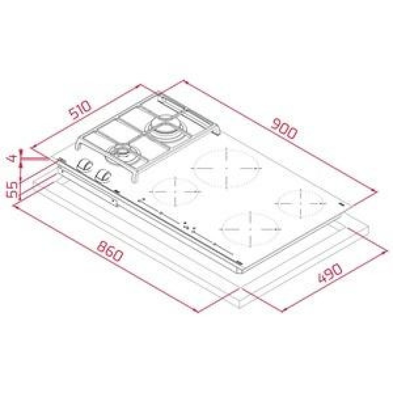 Варильна поверхня комбінована Teka JZC 96324 ABN BK (112570150)