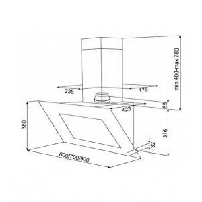 Витяжка похильна Teka DVT 68660 TBS 112930040