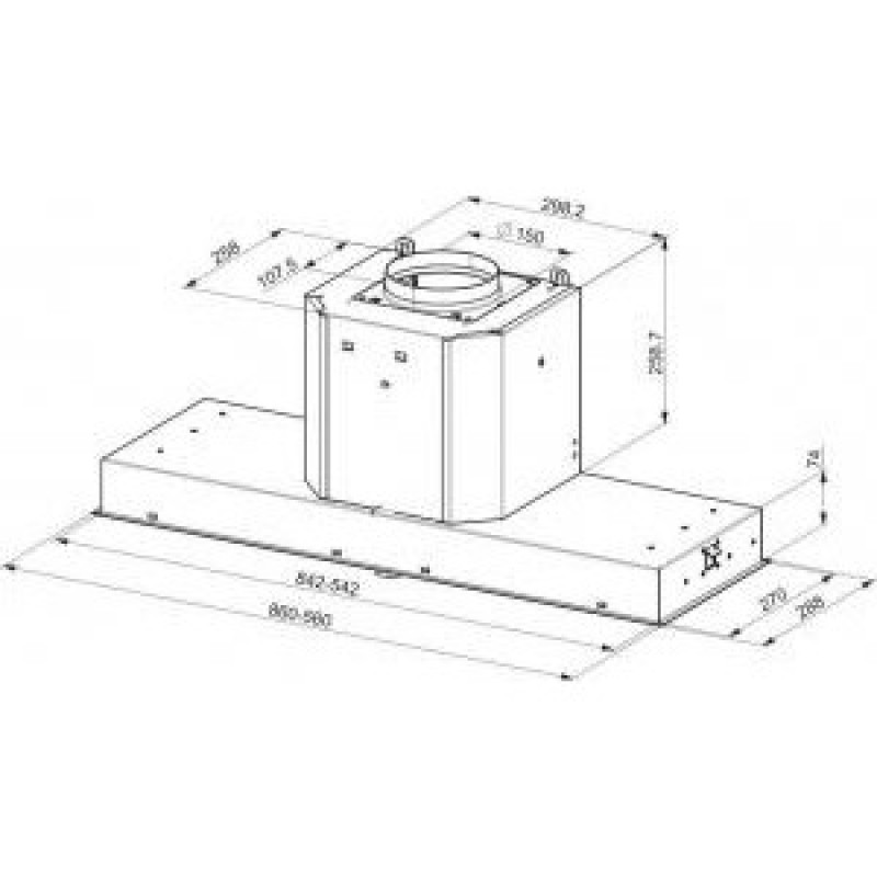 Витяжка, що вбудовується Franke Mythos FMY 908 BI BK (110.0456.724)