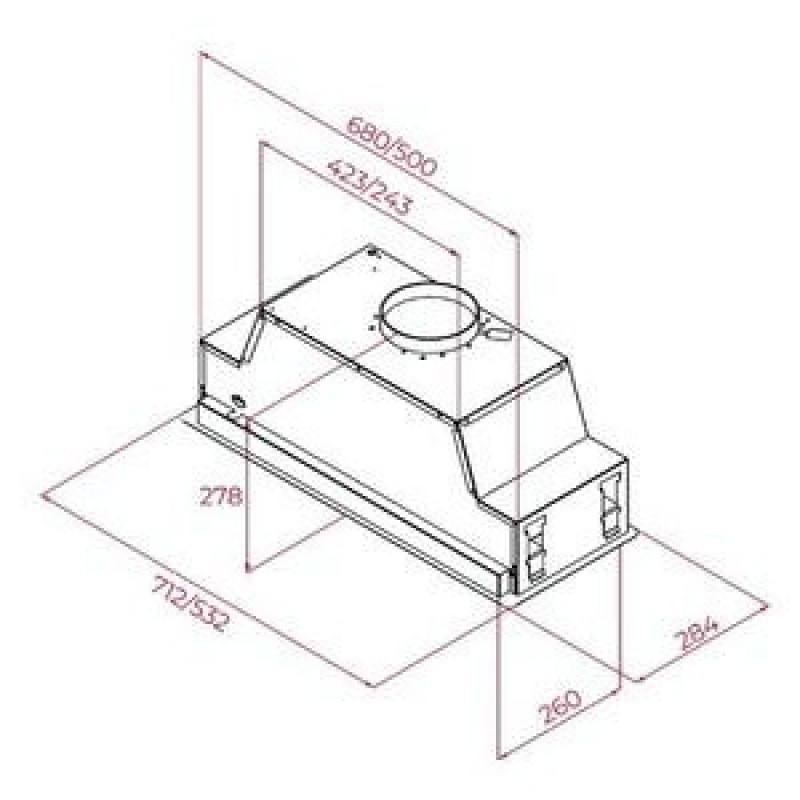 Витяжка, що вбудовується Teka GFL 57651 BK (113100005)