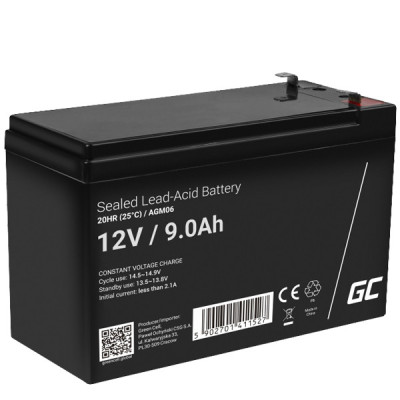 Акумулятор для ДБЖ Green Cell AGM06 12V 9Ah VRLA