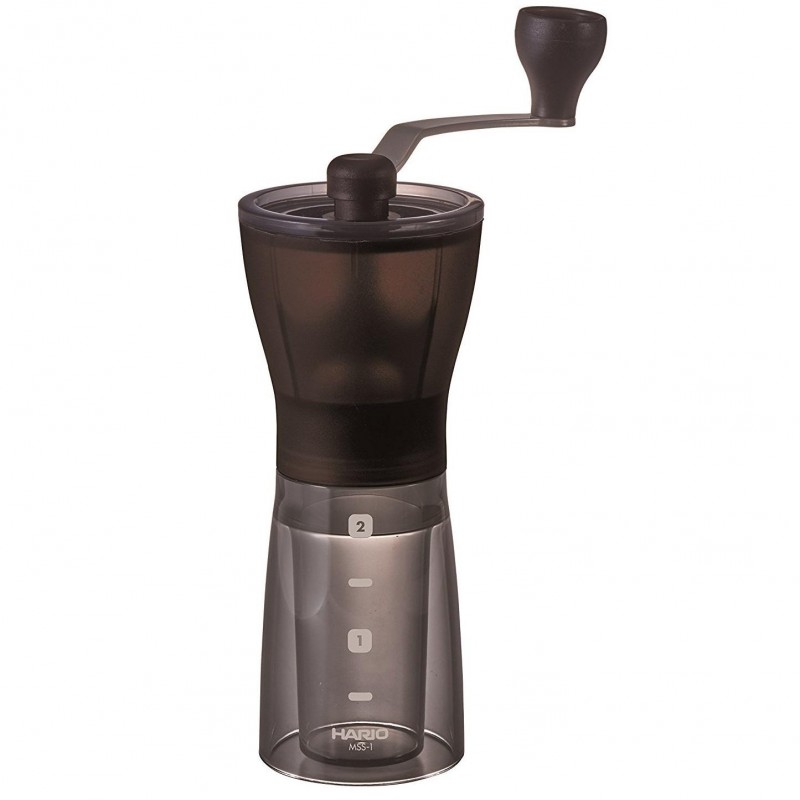 Кавомолка ручна HARIO Ceramic Coffee Mill Mini-Slim+ (MSS-1DTB)