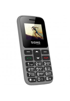 Мобільний телефон (бабушкофон) Sigma mobile Comfort 50 HIT Grey