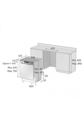 Посудомийна машина Samsung DW60M6031BB