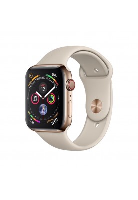 Смарт-годинник Apple Watch Series 4 GPS + LTE 44mm Gold Steel w. Stone Sport b. Gold Steel (MTV72, MTX42)