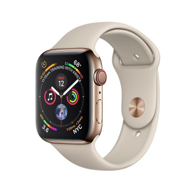Смарт-годинник Apple Watch Series 4 GPS + LTE 44mm Gold Steel w. Stone Sport b. Gold Steel (MTV72, MTX42)