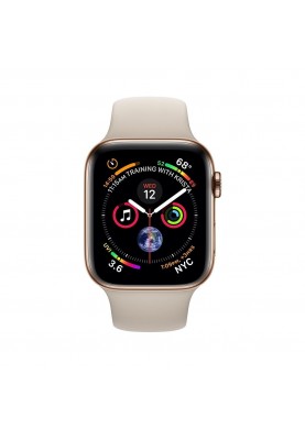 Смарт-годинник Apple Watch Series 4 GPS + LTE 44mm Gold Steel w. Stone Sport b. Gold Steel (MTV72, MTX42)