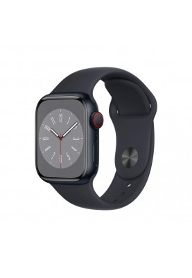 Смарт-годинник Apple Watch Series 8 GPS 41mm Midnight Aluminum Case w. Midnight Sport Band-Size M/L (MNU83)