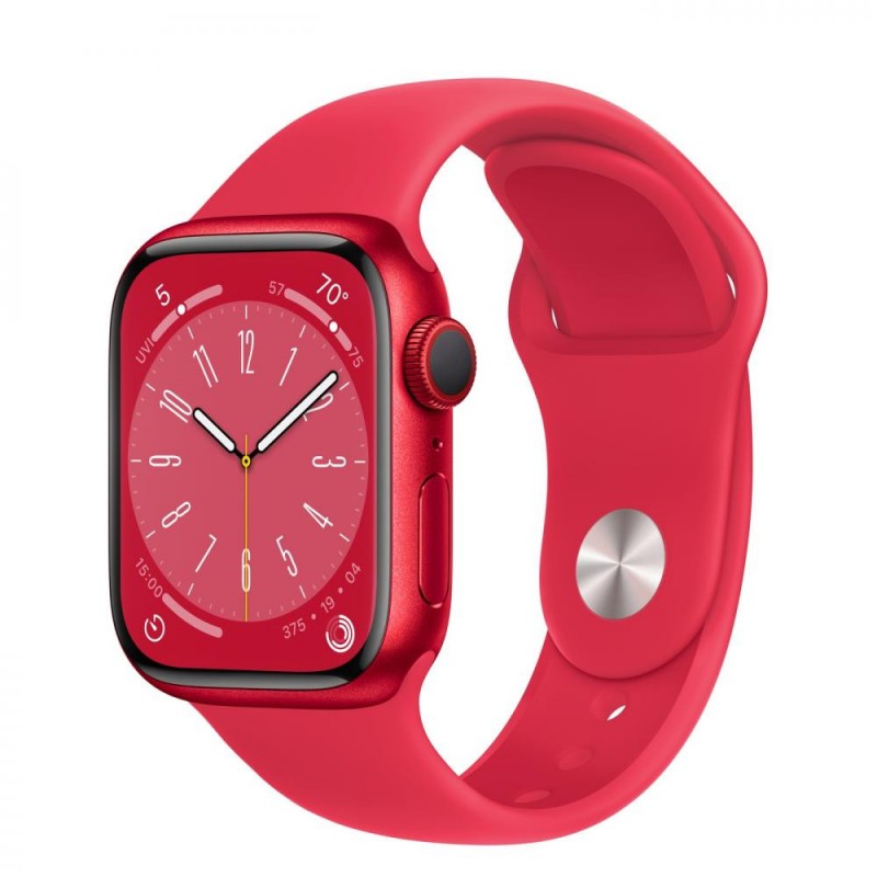 Смарт-годинник Apple Watch Series 8 GPS 41mm PRODUCT RED Aluminum Case w. PRODUCT RED S. Band - M/L (MNUH3)