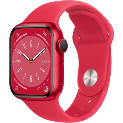 Смарт-годинник Apple Watch Series 8 GPS 41mm PRODUCT RED Aluminum Case w. PRODUCT RED S. Band (MNP73, MNUG3)