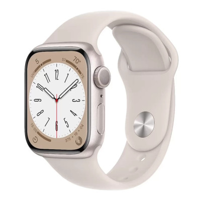 Смарт-годинник Apple Watch Series 8 GPS 45mm Starlight Aluminum Case with Starlight Sport Band (MNP23, MNUQ3)