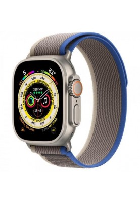 Смарт-годинник Apple Watch Ultra GPS + Cellular 49mm Titanium Case with Blue/Gray Trail Loop-M/L (MQF33, MQEJ3, MQFV3)