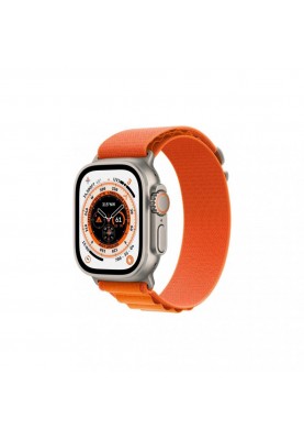 Смарт-годинник Apple Watch Ultra GPS + Cellular 49mm Titanium Case with Orange Alpine Loop-Large (MQEV3/MQFM3)