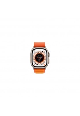 Смарт-годинник Apple Watch Ultra GPS + Cellular 49mm Titanium Case with Orange Alpine Loop-Medium (MQEU3/MQFL3)