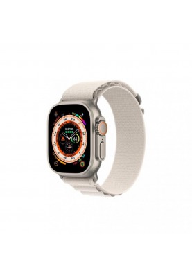 Смарт-годинник Apple Watch Ultra GPS + Cellular 49mm Titanium Case with Starlight Alpine Loop-Large (MQF13/MQFT3)