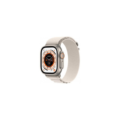 Смарт-годинник Apple Watch Ultra GPS + Cellular 49mm Titanium Case with Starlight Alpine Loop-Medium (MQF03/MQFR3)