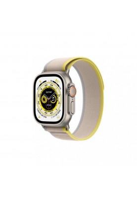 Смарт-годинник Apple Watch Ultra GPS + Cellular 49mm Titanium Case with Yellow/Beige Trail Loop-M/L (MQF23/MQFU3)