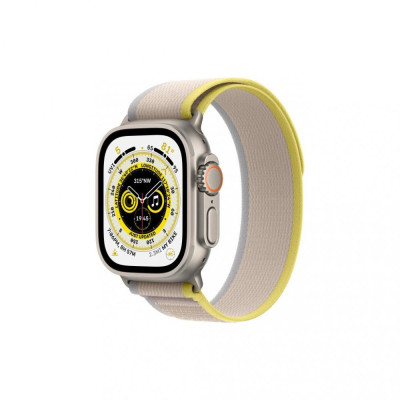 Смарт-годинник Apple Watch Ultra GPS + Cellular 49mm Titanium Case with Yellow/Beige Trail Loop-M/L (MQF23/MQFU3)